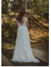Cap Sleeves Ivory Lace V Back Graceful Wedding Dress Cap Sleeves Ivory Lace V Back Graceful Wedding Dress